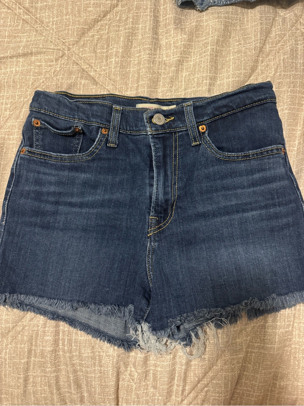 Levi's High Rise Dark Wash Denim Shorts W27